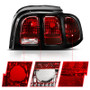ANZO Ford Mustang 1994-1998 Tail Light Assembly Dark Red Lens Pair