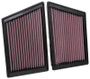 K&N 33-3153 High-Flow Drop-In Air Filter For Porsche 911 3.0L H6