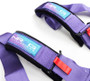 NRG SFI 16.1 5-Point 3-Inch Seat Belt Webbing Harness Purple Cam Lock Strap Pads