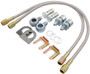 Allstar Brake Hose Kit 15in 3AN Braided Stainless for Big GM Calipers Pair