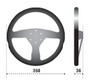 Sparco 015R375PSN Suede Steering Wheel 350mm Black Performance For Universal