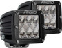 Rigid PRO Technology Industries D2 Driving Pod Light with Black Housing-Set of 2