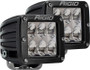 Rigid PRO Technology Industries D2 Driving Pod Light with Black Housing-Set of 2