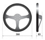 Sparco 015R345MLN Leather Black Steering Wheel Automotive Use