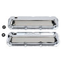Edelbrock 4463 Signature Series Valve Covers Chrome Steel Big Block For Ford BBF