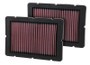 K&N High Flow Air Filter Panel for Ferrari F360 F430 2000-2009 33-2494