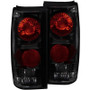 ANZO Tail Light Assembly For Chevy S10 GMC Sonoma Smoke Lens Black Pair