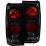 ANZO Tail Light Assembly For Chevy S10 GMC Sonoma Smoke Lens Black Pair