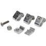 Allstar Performance Aluminum Line Clamps 1/4 Inch ID 2-Piece Polished Set of 4
