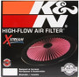 K&N For X-Stream 14 Inch OD Top Filter 66-1401XP Chrome Round Air Lid