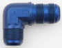 Aeroquip FCM2081 4AN 90 Degree Bulkhead Fitting Male to Male Aluminum Blue