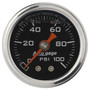 Auto Meter Autogage 1.5 Inch PSI Gauge Black Dial 2174 Pressure Gauge