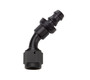 Pushlock Hose End Black 45 Deg Elbow -6
