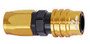 Q/R #6 Straight Hose End Gold/Black