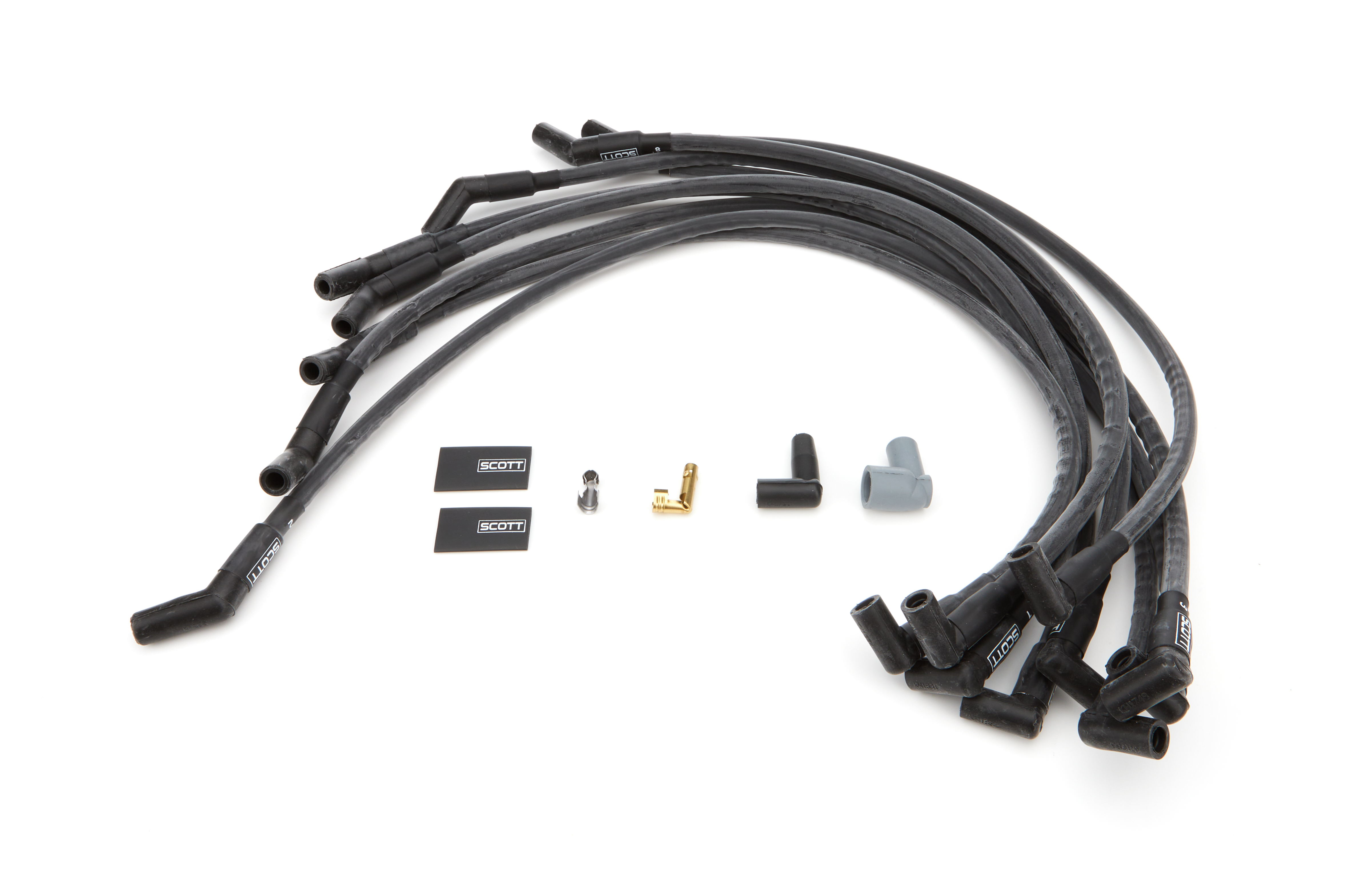 BBC Spark Plug Wire Set 90-Degree - Black CH-415-1