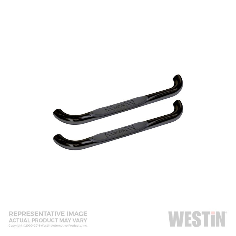 Westin E-Series 3-Inch Nerf Step Bars Black For Ford F-Series Reg Cab 1980-1997