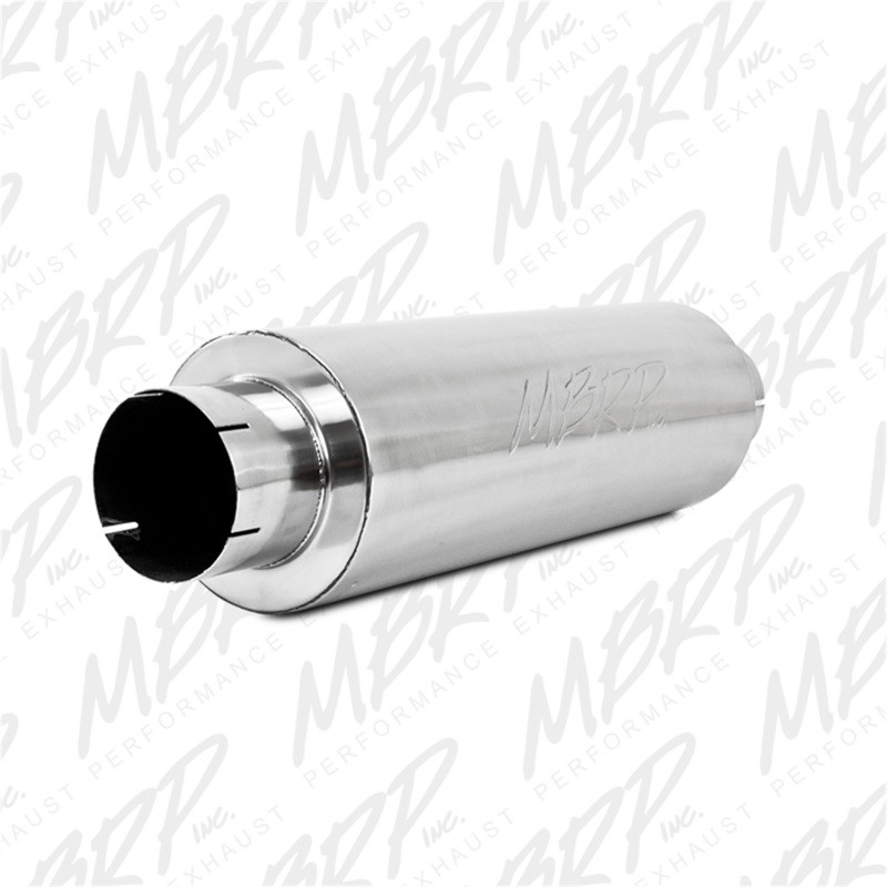 MBRP Universal Quiet Tone Diesel Steel Muffler 5in Inlet 8in Body Diameter Unit