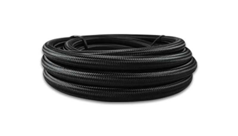 Vibrant 18976 -6AN Black Nylon Braided PTFE Flex Hose 20FT Oil Fuel Line