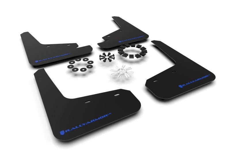 Rally Armor UR Mud Flap Set Tesla Model Y 2020-2026 Black Blue Logo