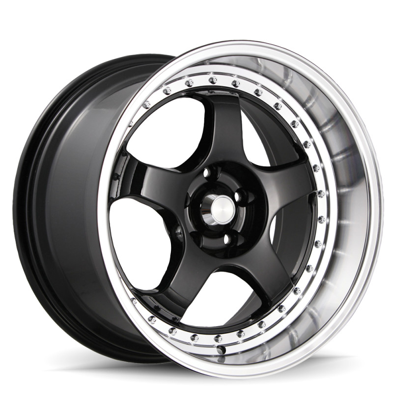 Konig SSM 18x9 ET22 Wheel 5x114.3 Gloss Black Machined Lip for Honda Nissan