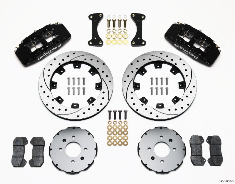 Wilwood Dynapro 6 Front Hat Kit 12.19in Drilled Acura Integra 1990-1992
