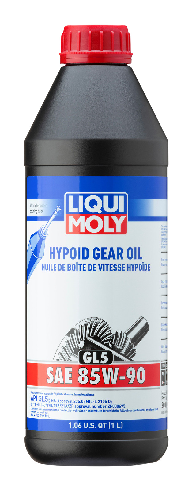 Liqui Moly 1L Hypoid Gear For Oil GL5 SAE 85W90 Mercedes BMW