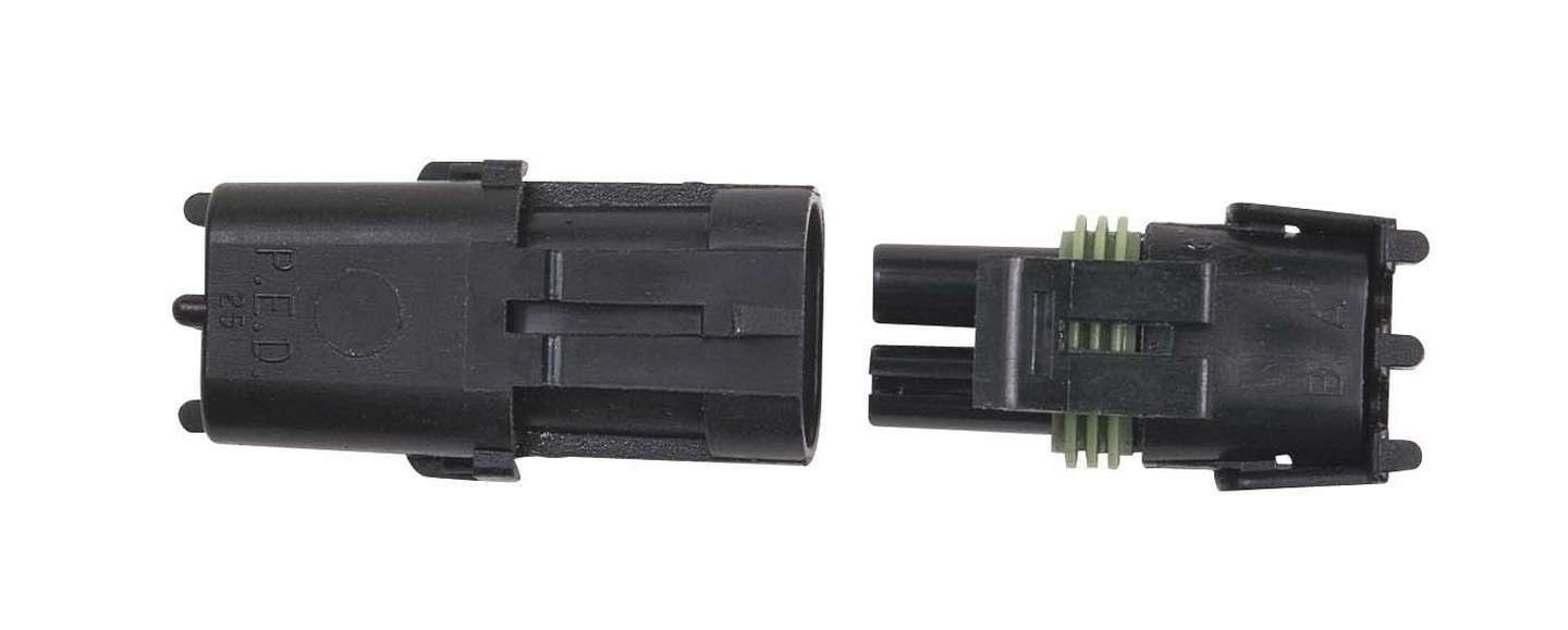 MSD 8173 Weatherproof 2-Pin Electrical Connector Sealed Black