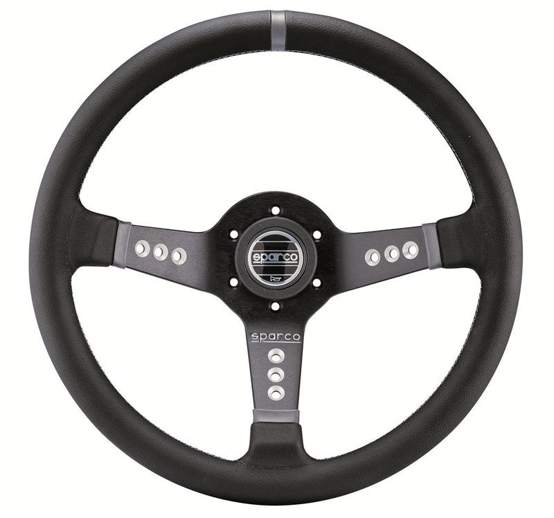 Sparco Piuma L777 Steering Wheel 350mm Black Leather Flat Dish 015L800PL