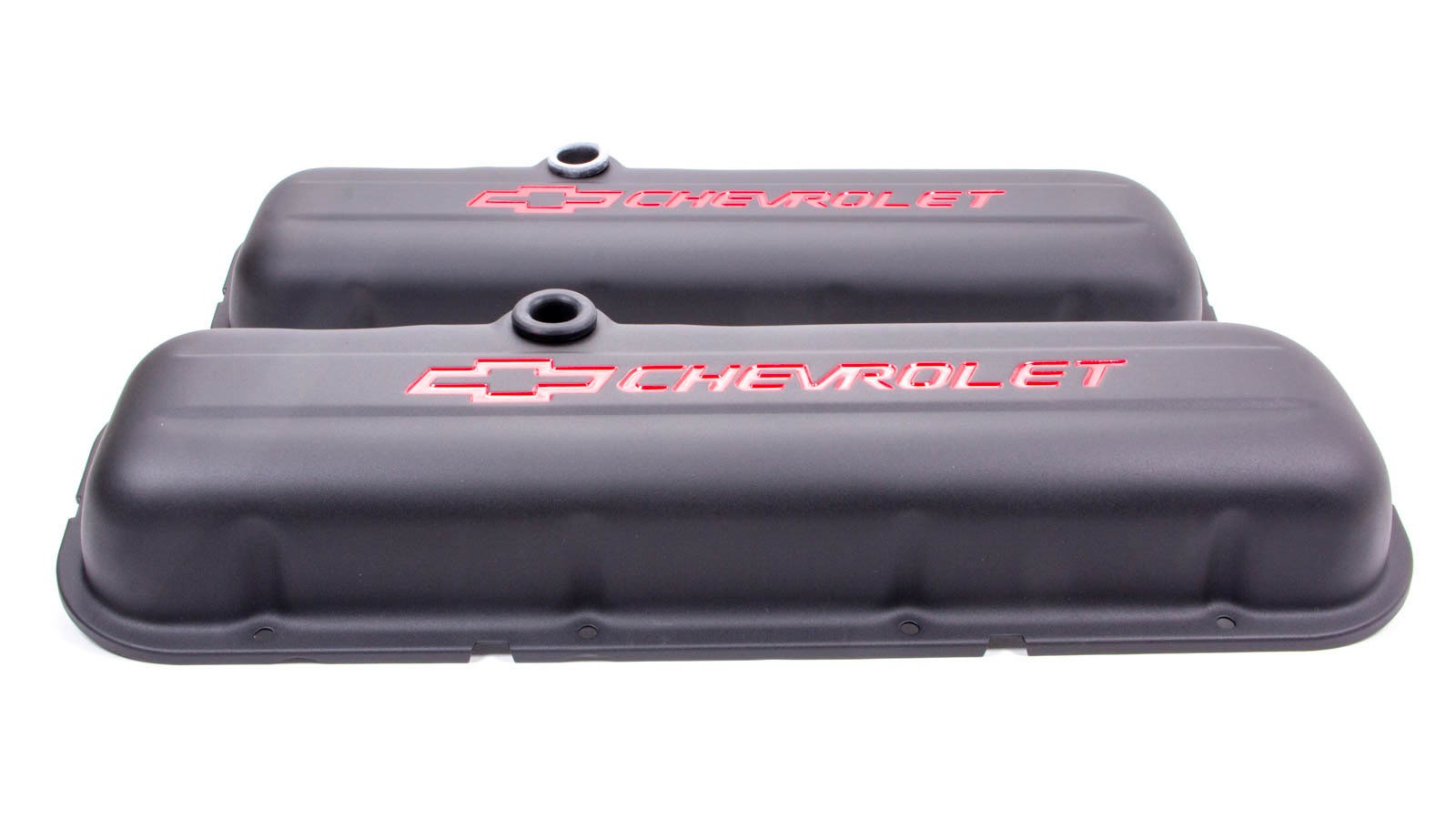 Proform Short Valve Covers Baffled Black Crinkle for Chevy Big Block BBC