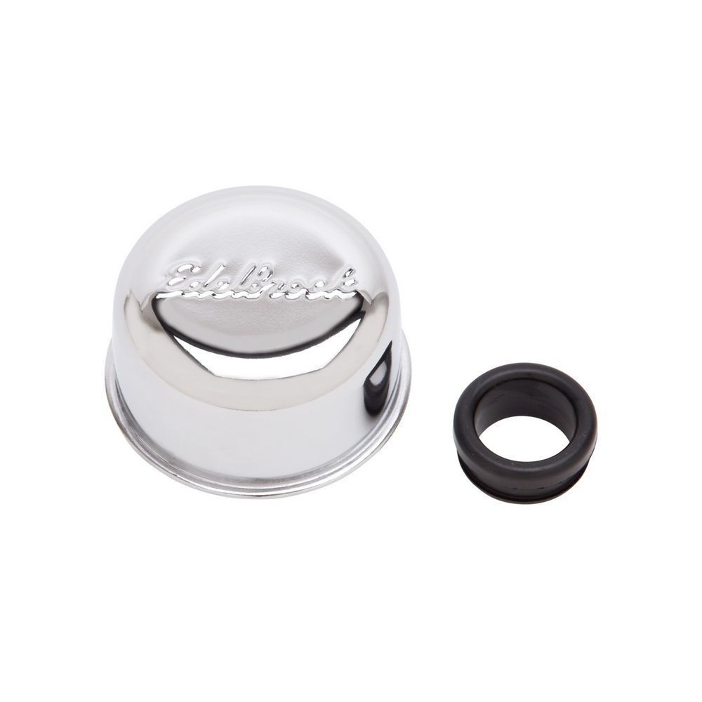 Edelbrock 4405 Signature Series Chrome Valve Cover Breather 1.25in Push-In