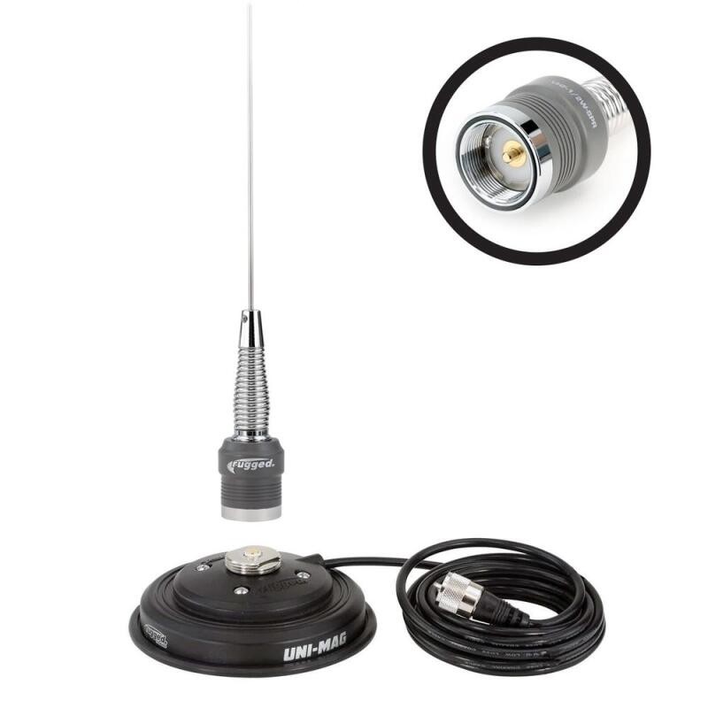Rugged Radios VHF 1/2 Wave NGP Antenna Kit Magnetic Mount