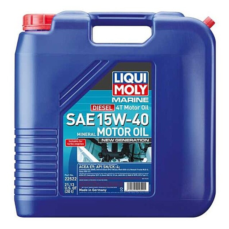LIQUI MOLY Marine 4T Motor Oil SAE 15W40 20L Powersports High Performance