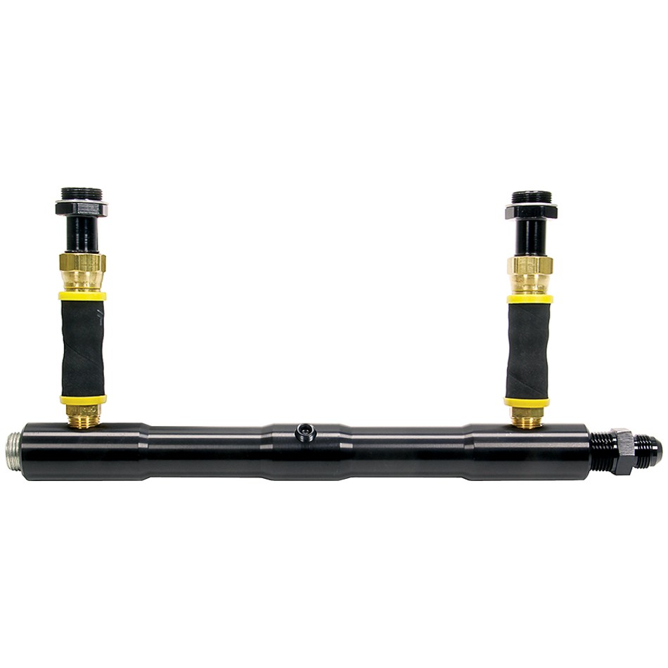 Allstar Performance Fuel Log 8 AN Male Inlet Aluminum Black Anodized