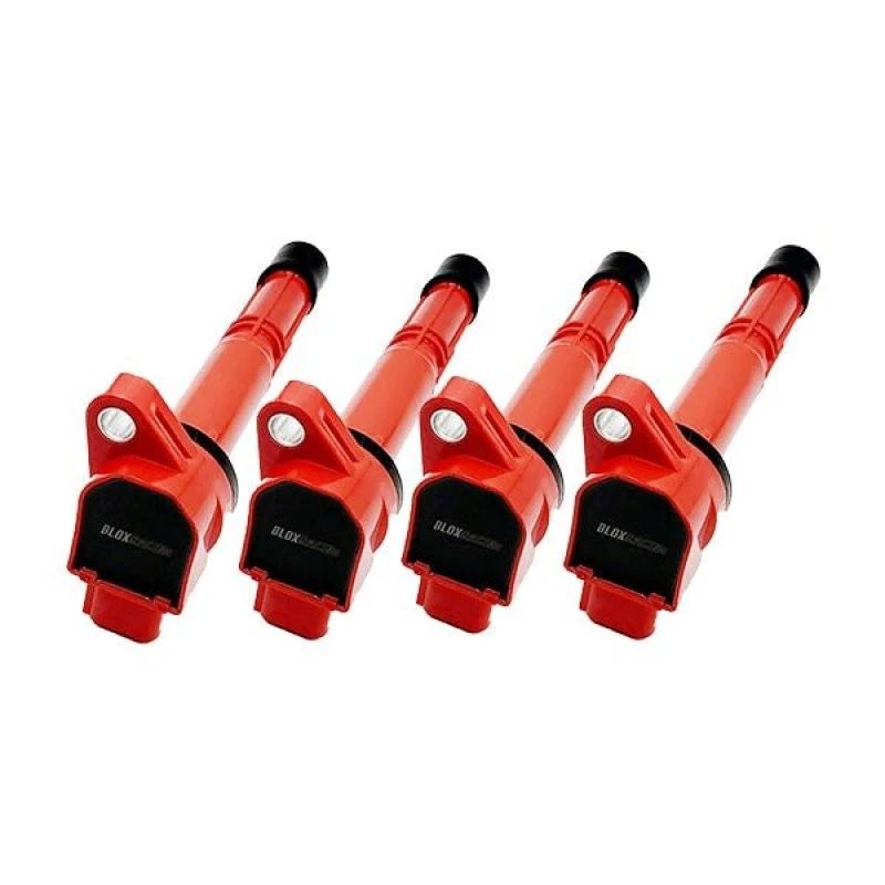 BLOX Racing K Series Coil Pack Set For Honda K20 K24 Engines Red BXIC-00005-4-RD