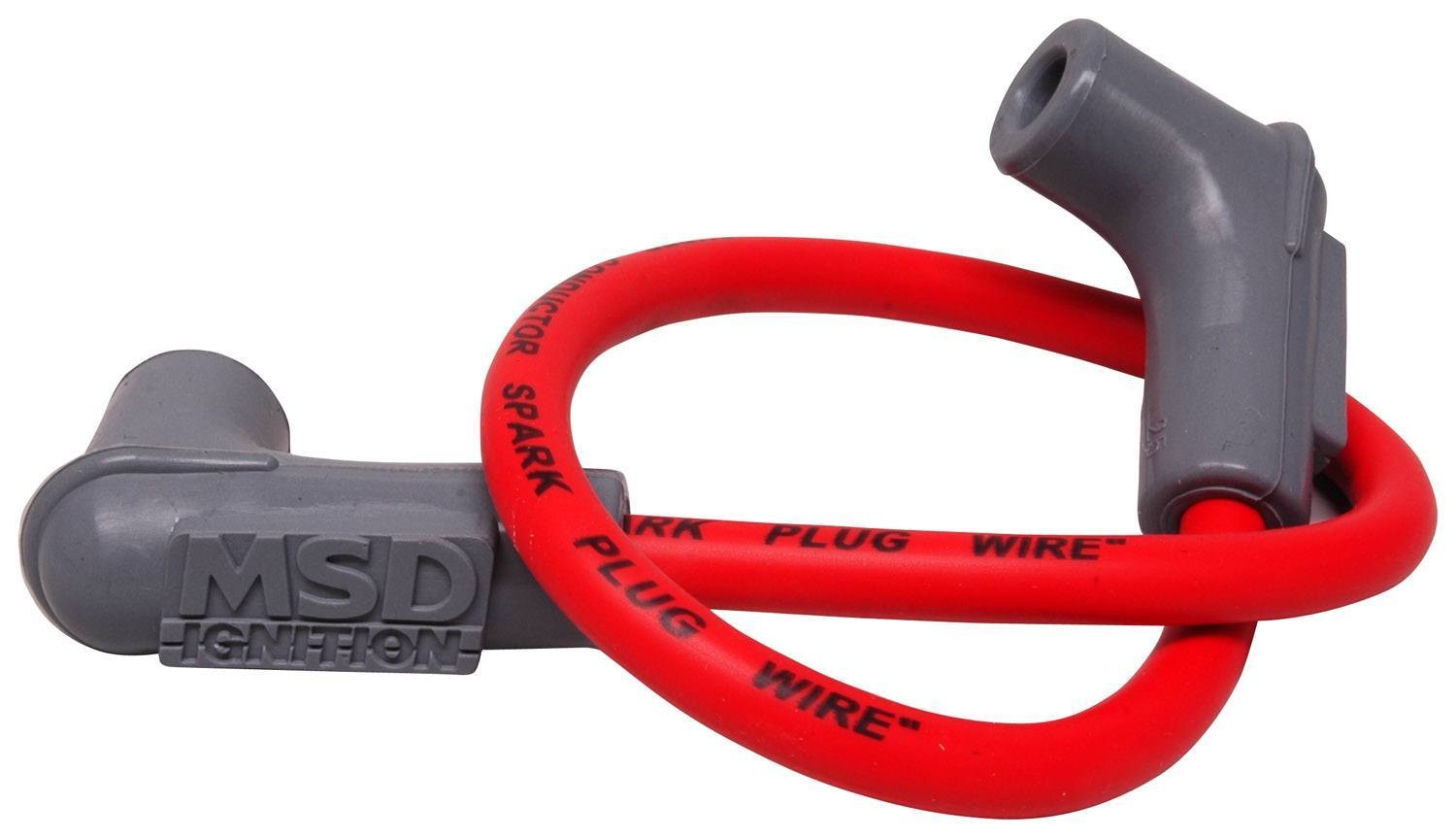 MSD 84059 HEI Coil Wire 18in Red Super Conductor 8.5mm Ignition Cable