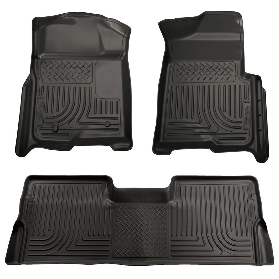 Husky WeatherBeater Floor Liners for Ford F-150 Fullsize Truck 09-13 Front, Rear