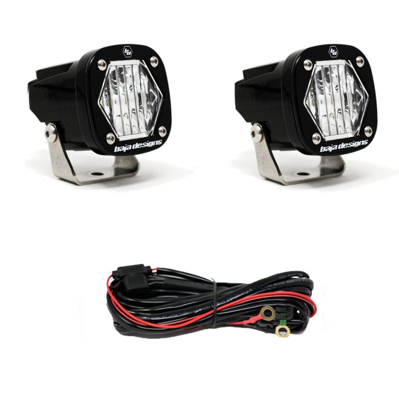 Baja Designs S1 Wide Cornering LED Light Pair w/ Mount Brackets | 387805