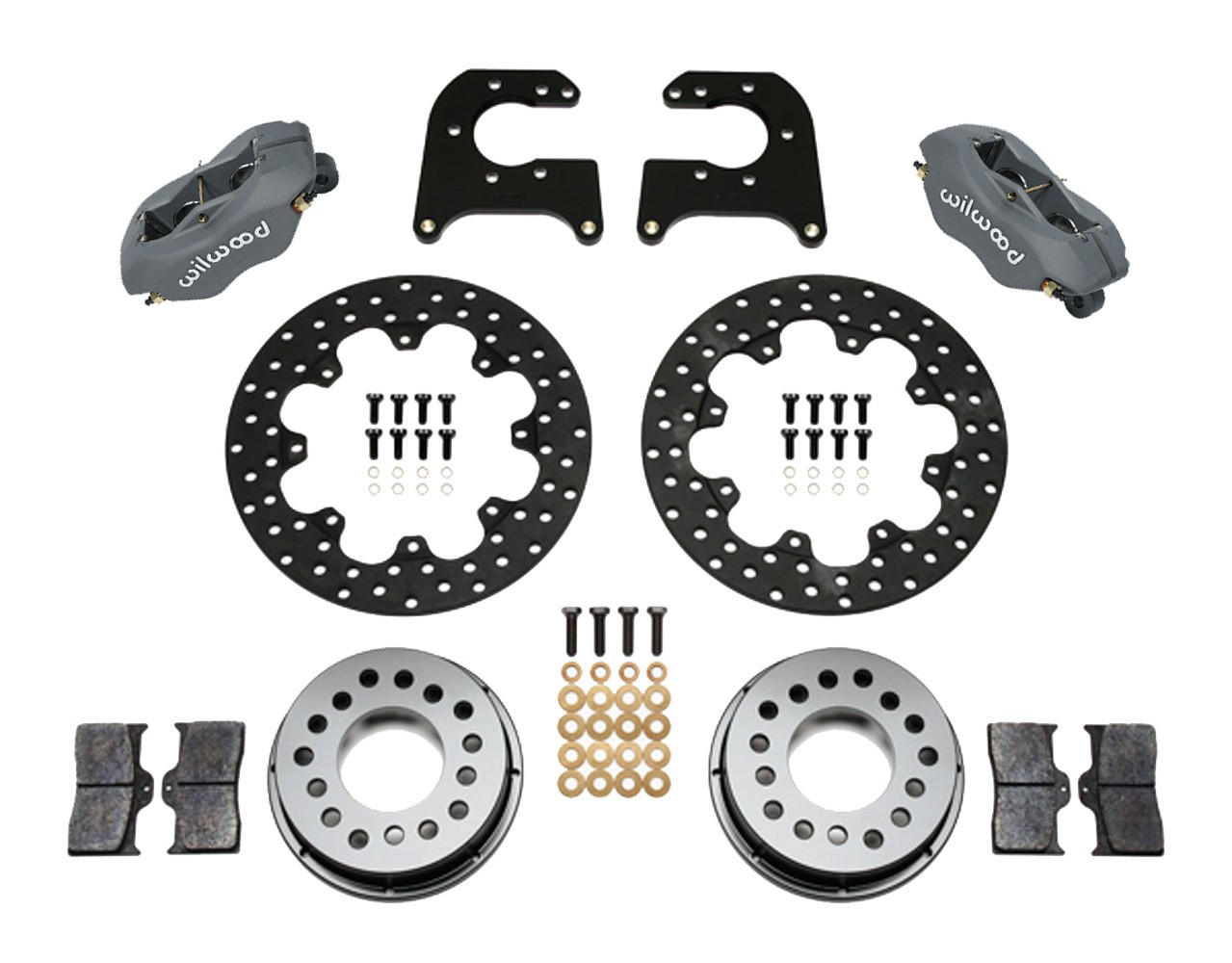 Wilwood D/L Drag Rear Brake Kit Mopar Dana 4-Piston Forged Dynalite