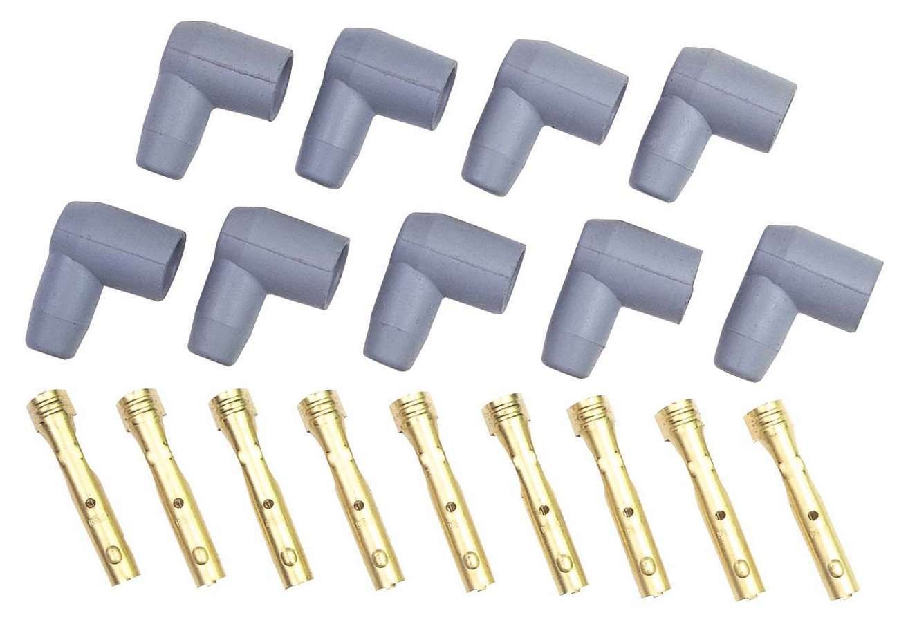 MSD Ignition Distributor Coil Boot Kit 8851 8.5mm 90° Gray Set of 9
