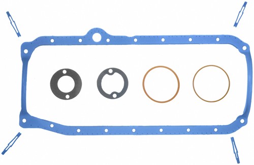 Fel-Pro OS34500R Oil Pan Gasket 1-Pc Silicone For Chevy Small Block