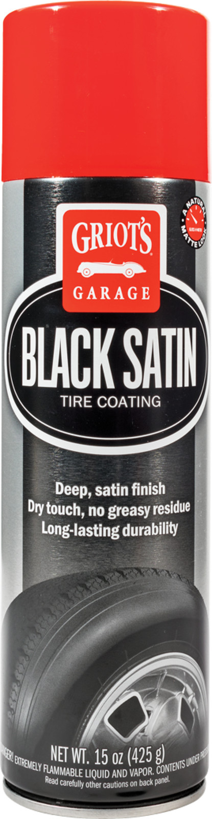 Griots Garage Black Satin Tire Coating 15oz Aerosol Tire Shine Dressing