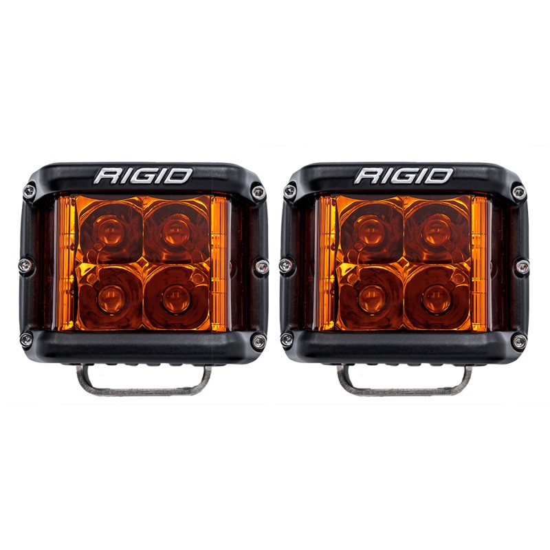 Rigid Industries D-SS Spot Light Amber PRO Lens Widespread Beam Black Housing