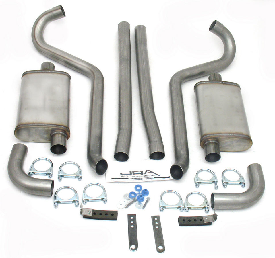 Exhaust System w/Turndws - 67-70 Mustang