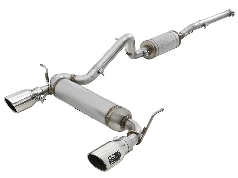 aFe Rebel Series 2.5in Cat Back Exhaust For Jeep Wrangler JK 2007-2018