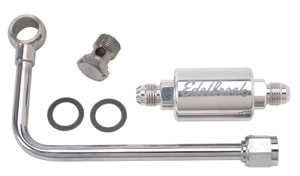 Edelbrock Polished Fuel Line Filter Kit For Performer Thunder AVS