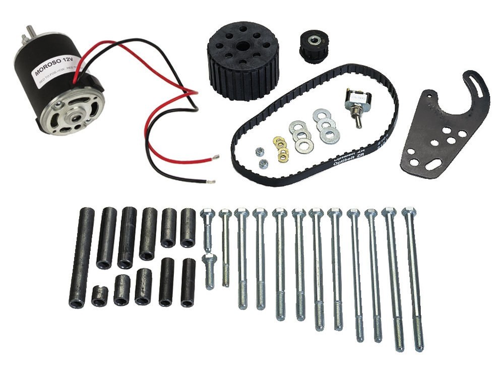 Moroso 63750 Electric Water Pump Drive Kit 12V with Pulleys Belt Switch Hardware