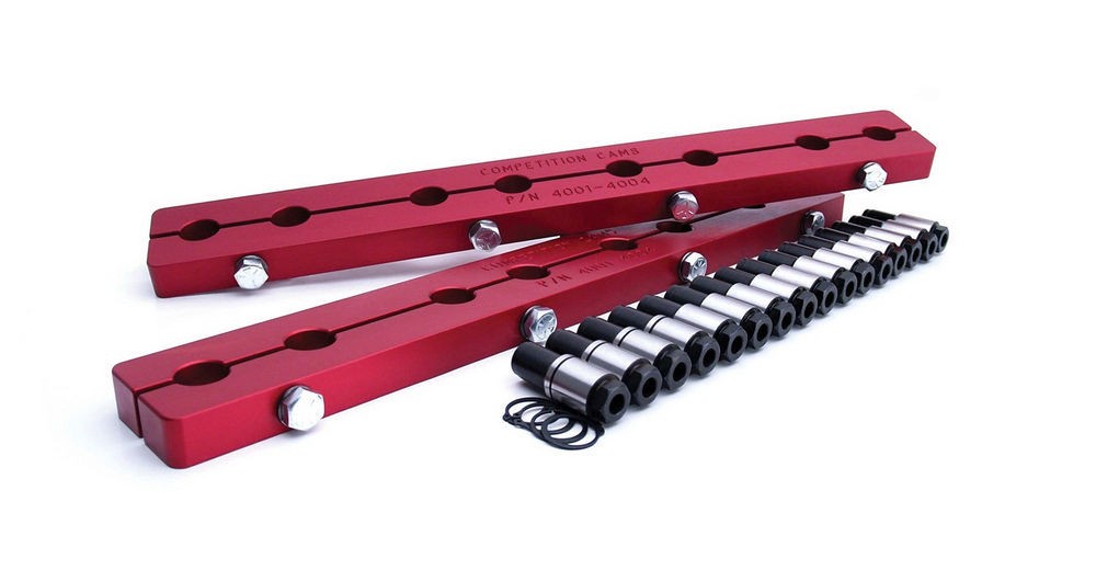 COMP Cams 4001 Stud Girdle Kit 3/8 SBC Small Block For Chevy Aluminum Red Pair