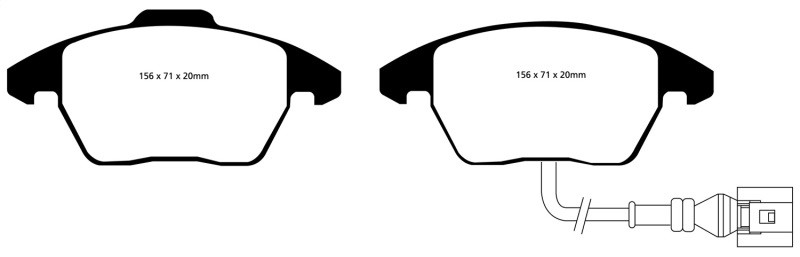 EBC Yellowstuff Front Brake Pads for VW Beetle Jetta GTI DP41517R