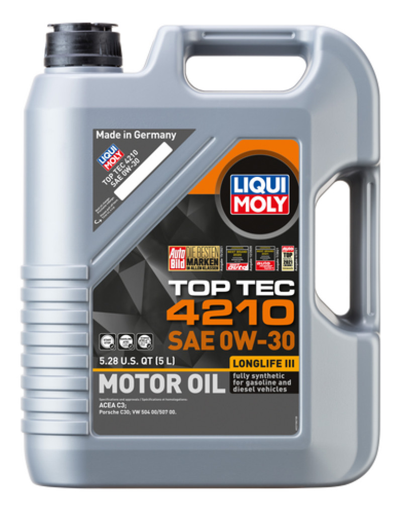 Liqui Moly Top Tec 4210 0W-30 Engine Oil 5L for BMW 3 Series LL-04 ACEA C3