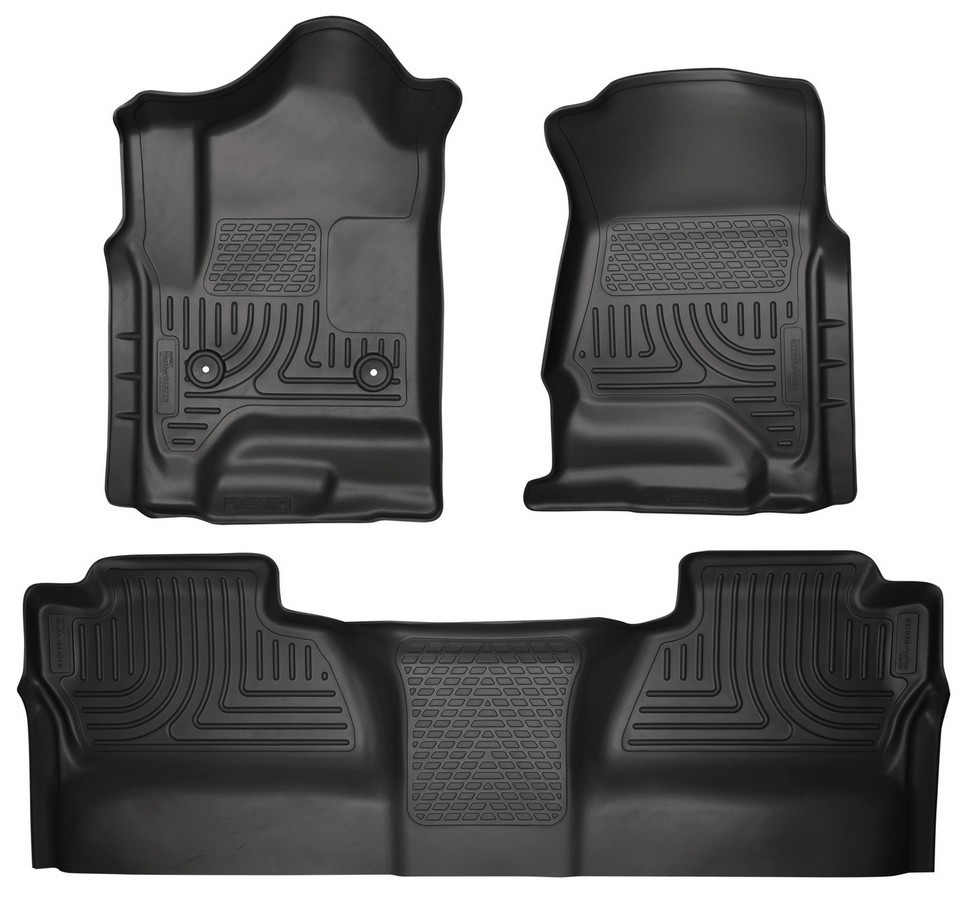 Husky WeatherBeater Front & 2nd Row Floor Liners for 2014-19 GM 2500HD Crew Cab